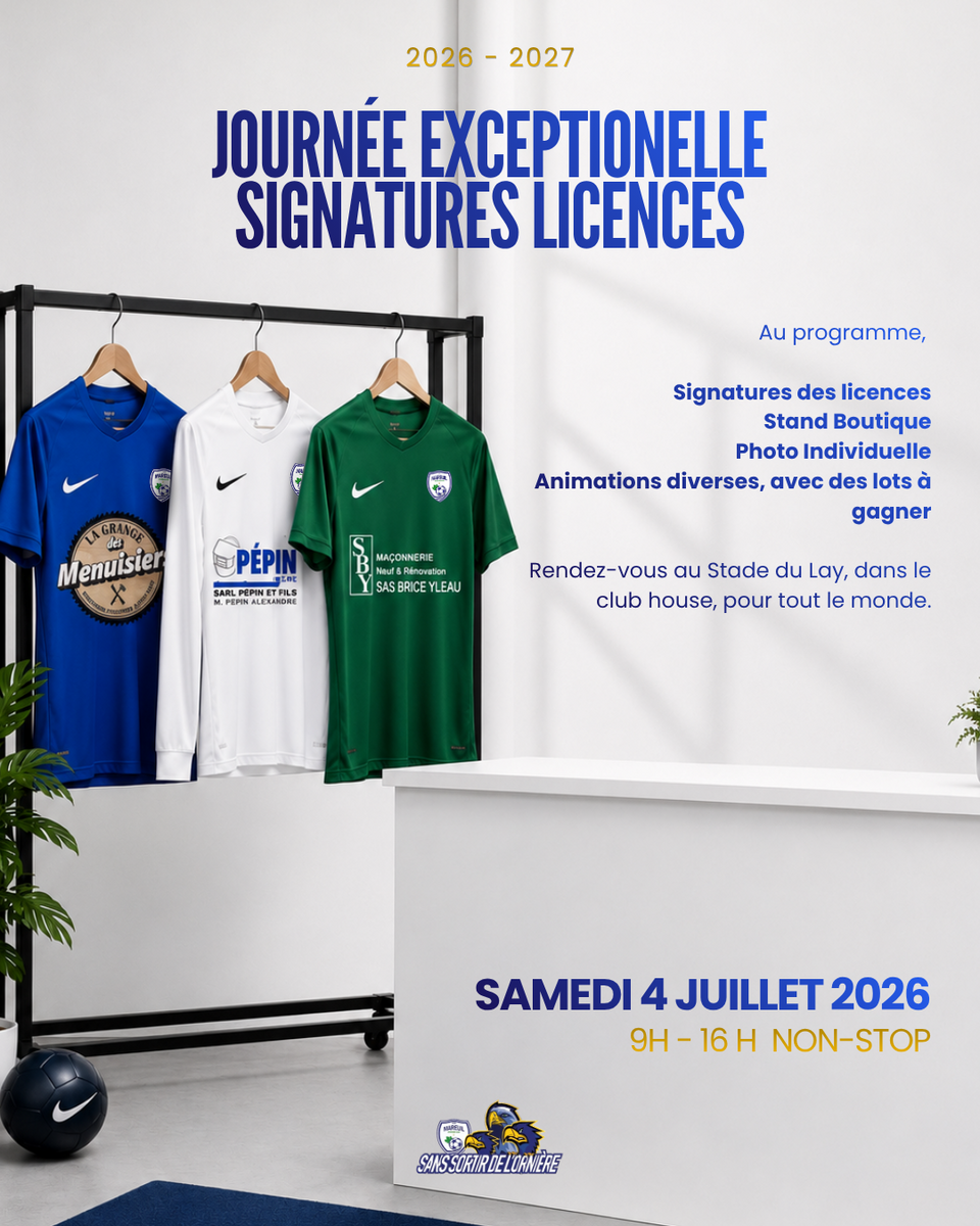 Journée exceptionnelle, signature des licences.