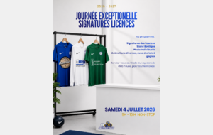 Journée exceptionnelle, signature des licences.