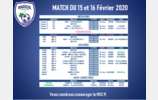 Programme des matchs 15 - 16 Fevrier