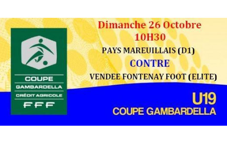 Match U19 du 26 octobre 2014