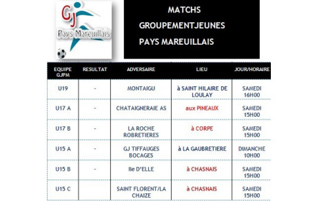 Match Groupement du 13 et 14 décembre