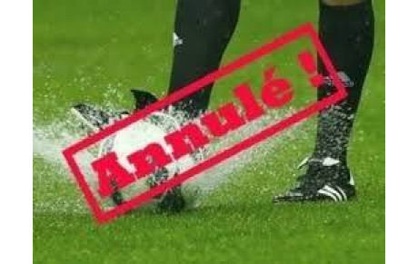 Entrainement annulé pour les équipes séniors 2, 3 et 4
