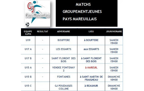 Match du Groupement du 17 et 18 Janvier