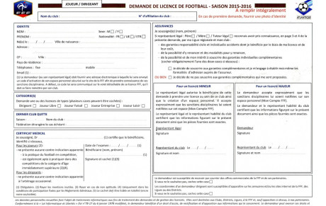 SIGNATURES DES LICENCES 2015/2016