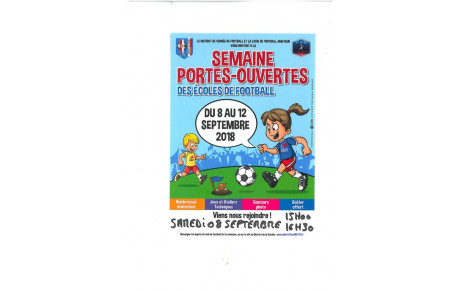 portes ouvertes école de football