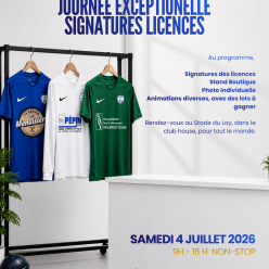 Journée exceptionnelle, signature des licences.